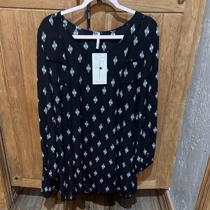 Black and White Aztec Patterned Dress